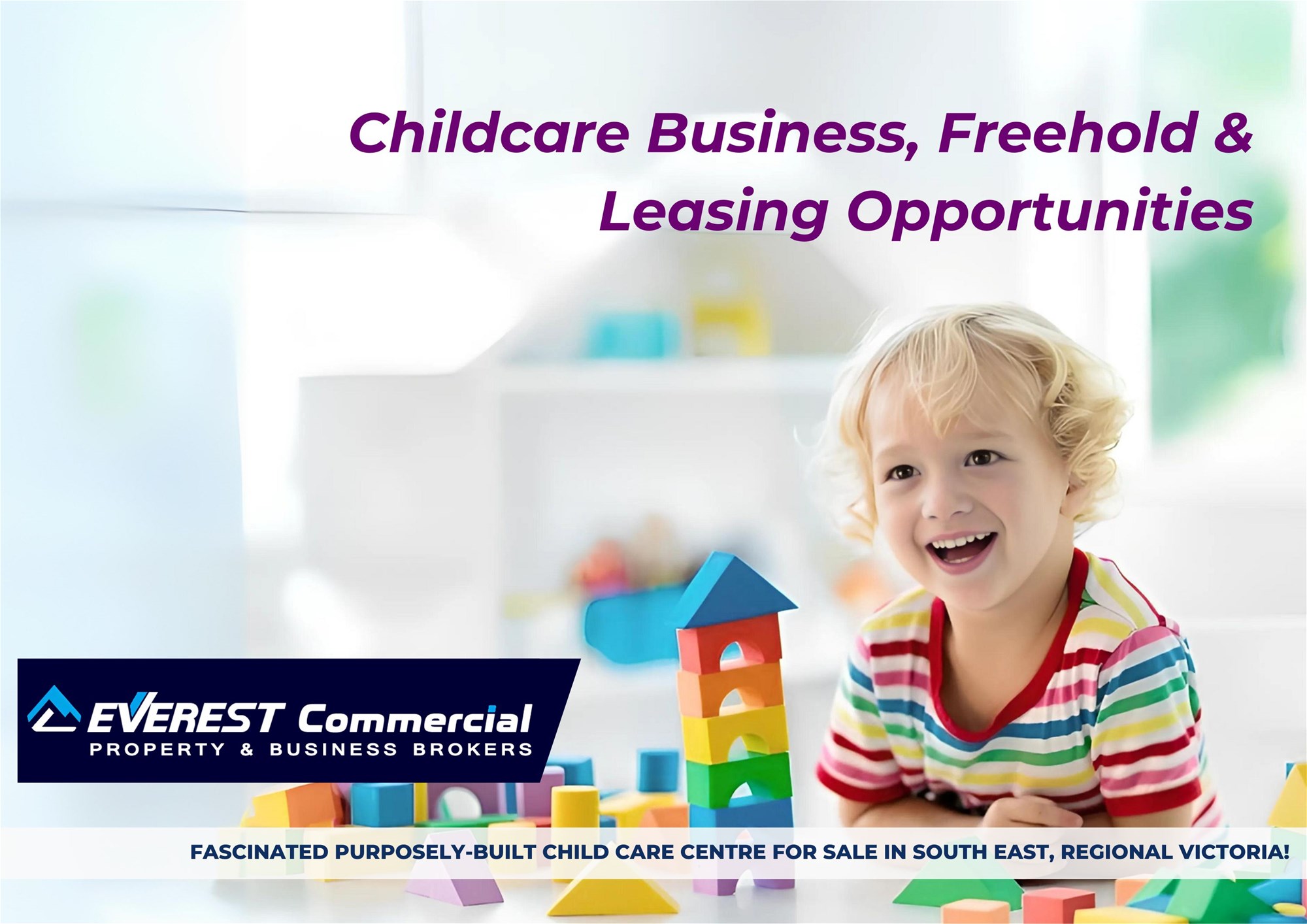Fascinated Purposely-Built Child Care Centre For Sale In South East, Regional Victoria! business listing