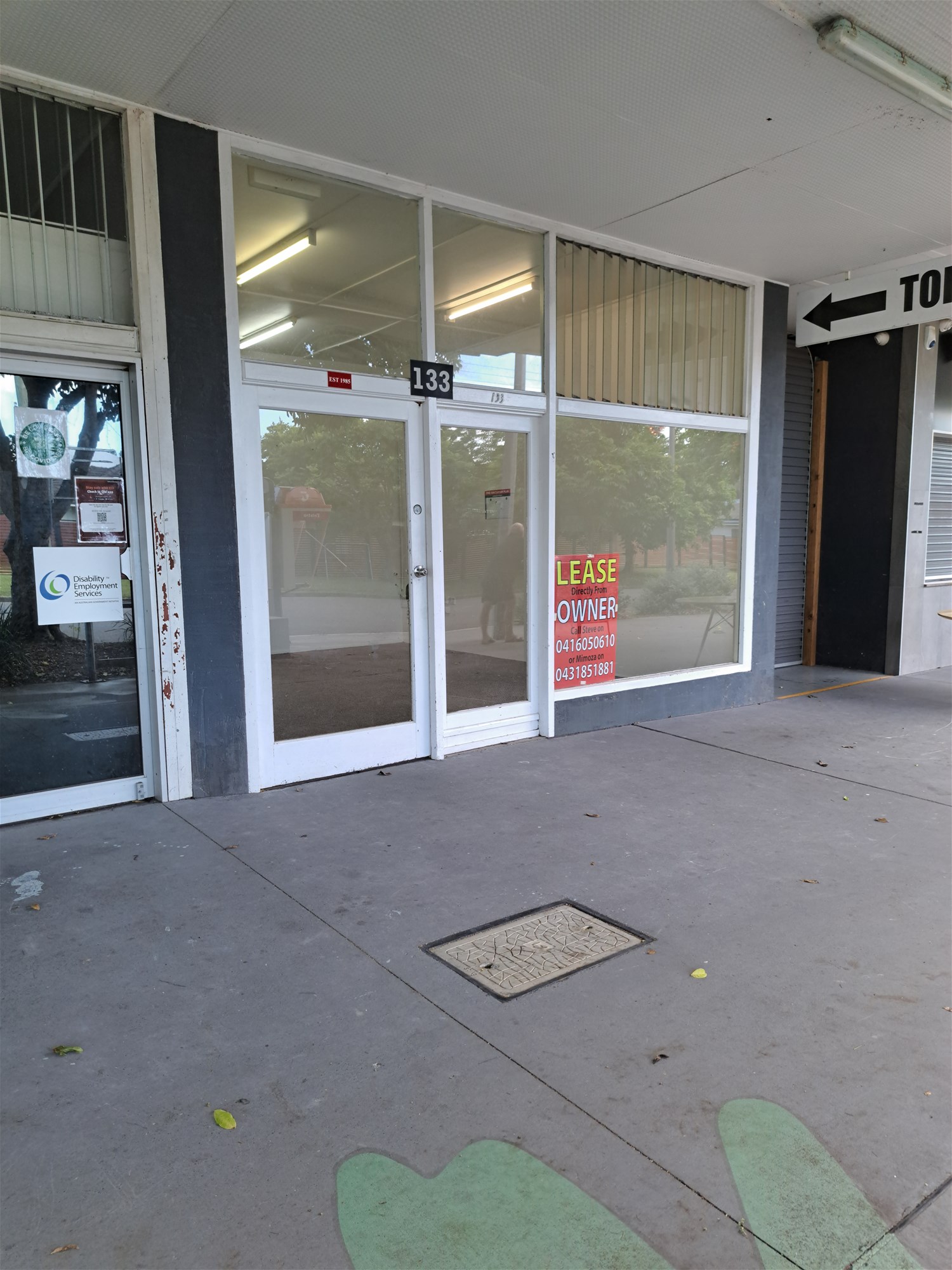 SHOP FOR LEASE @ 133 3