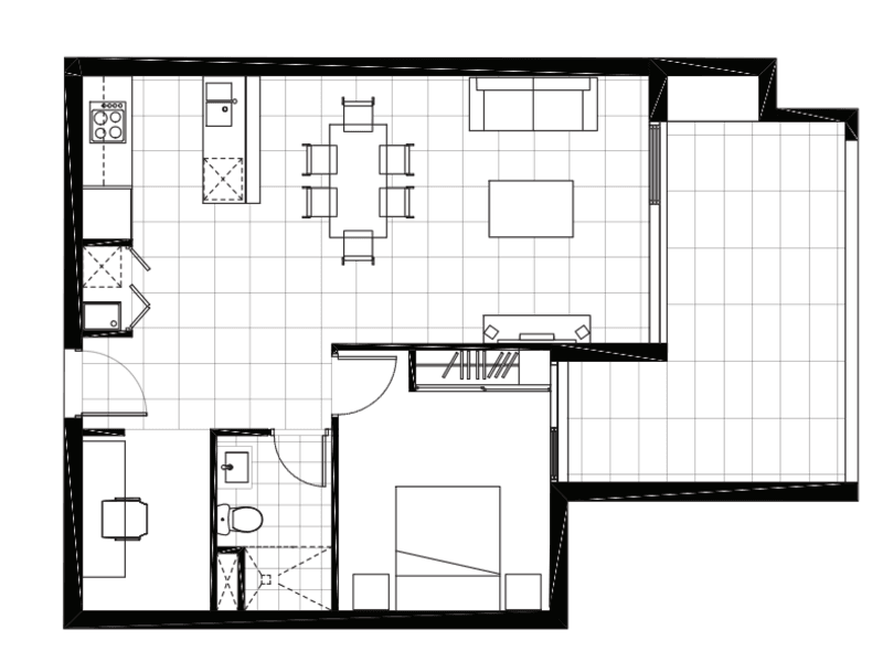 LEASED :One Bedroom with Study 11