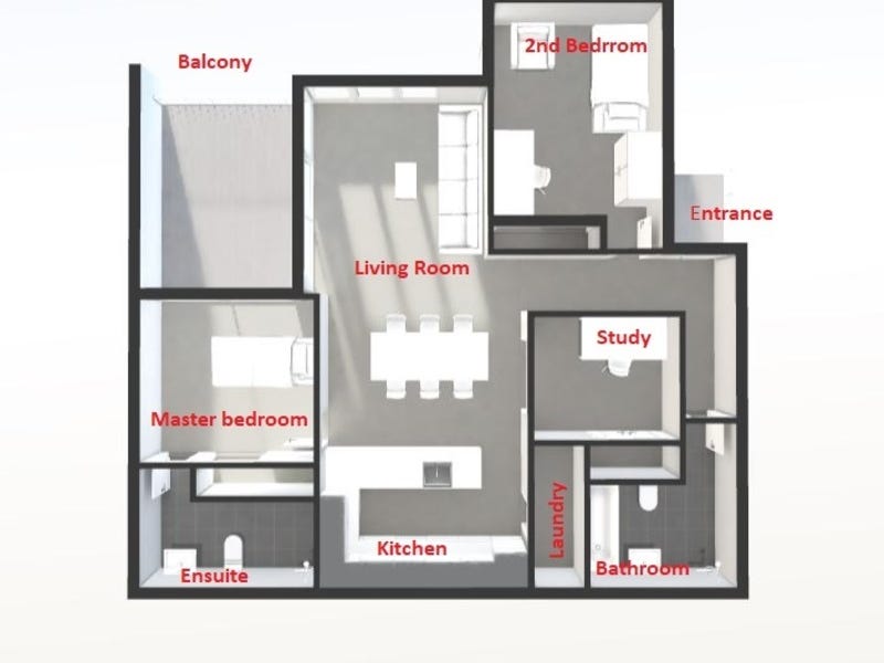 Brand new apartment with 2.5 rooms, 2 bathrooms, secure car space and storage locker
