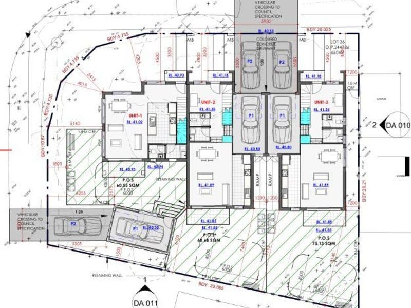 3 Townhouses development site in R4 zone