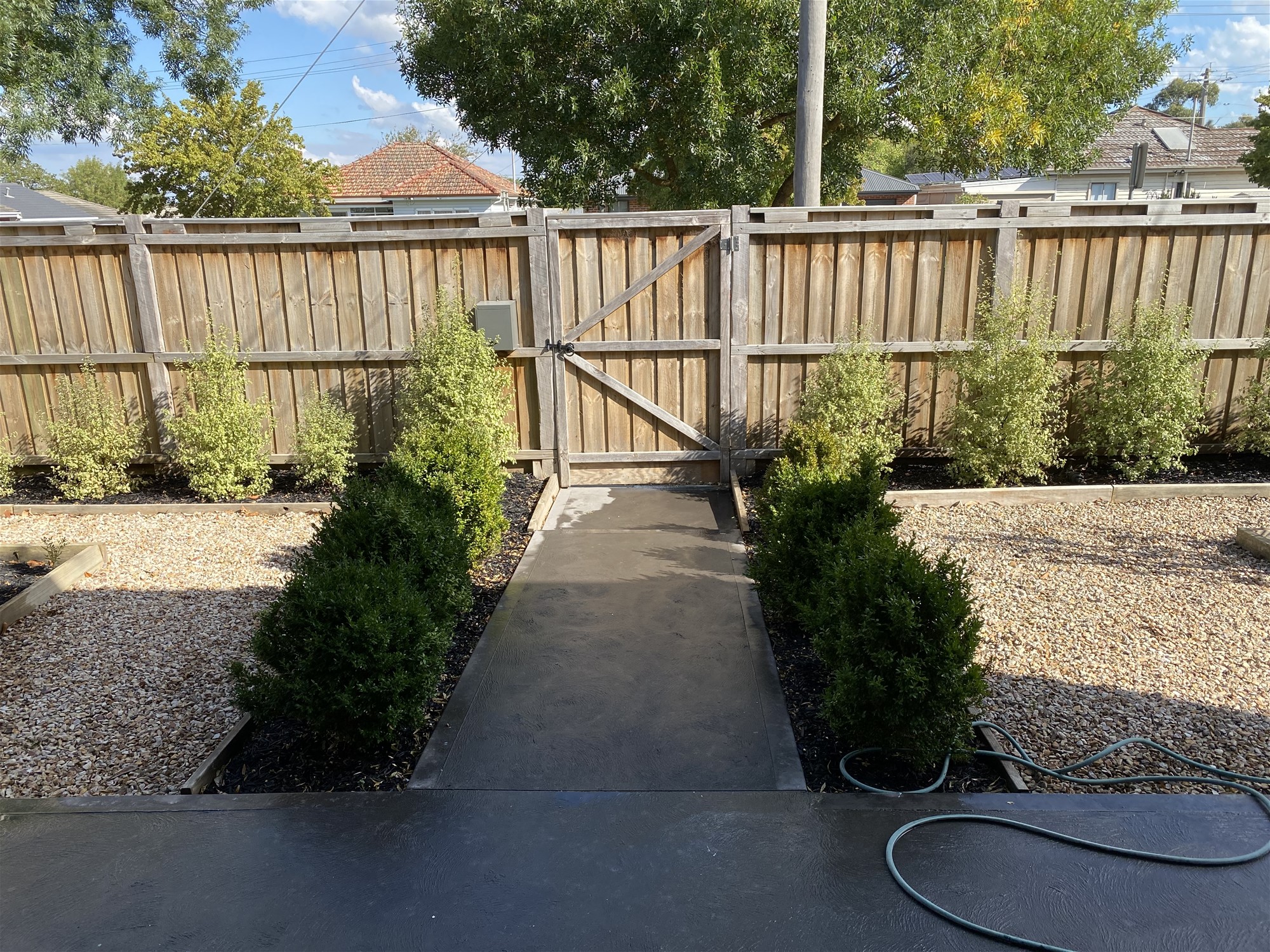 2 driveways both secured. Suitable 2