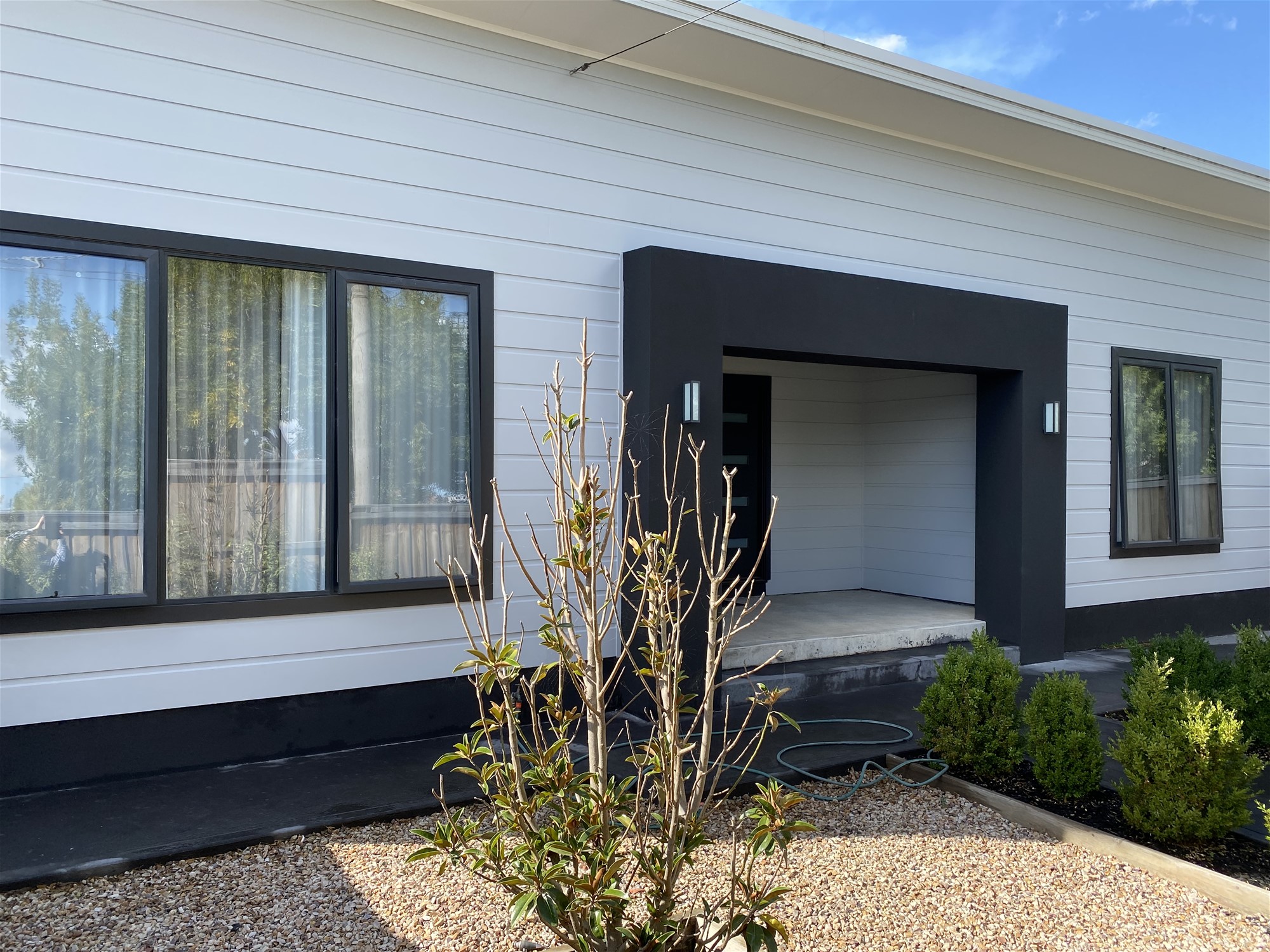 2 driveways both secured. Suitable for boat or caravan storage.
