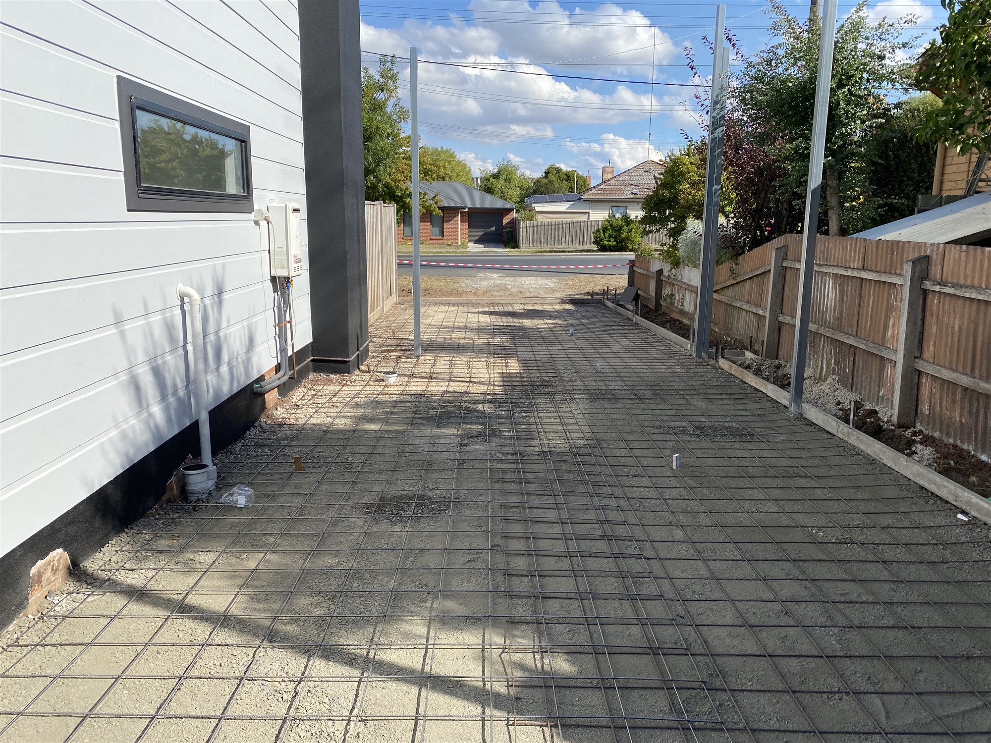 2 driveways both secured. Suitable 19