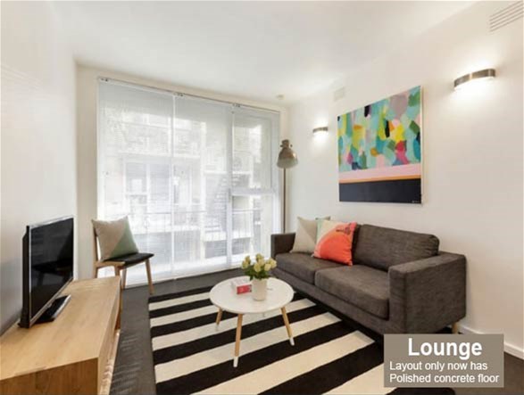 Neat and tidy Apartment with groovy polished concrete floors