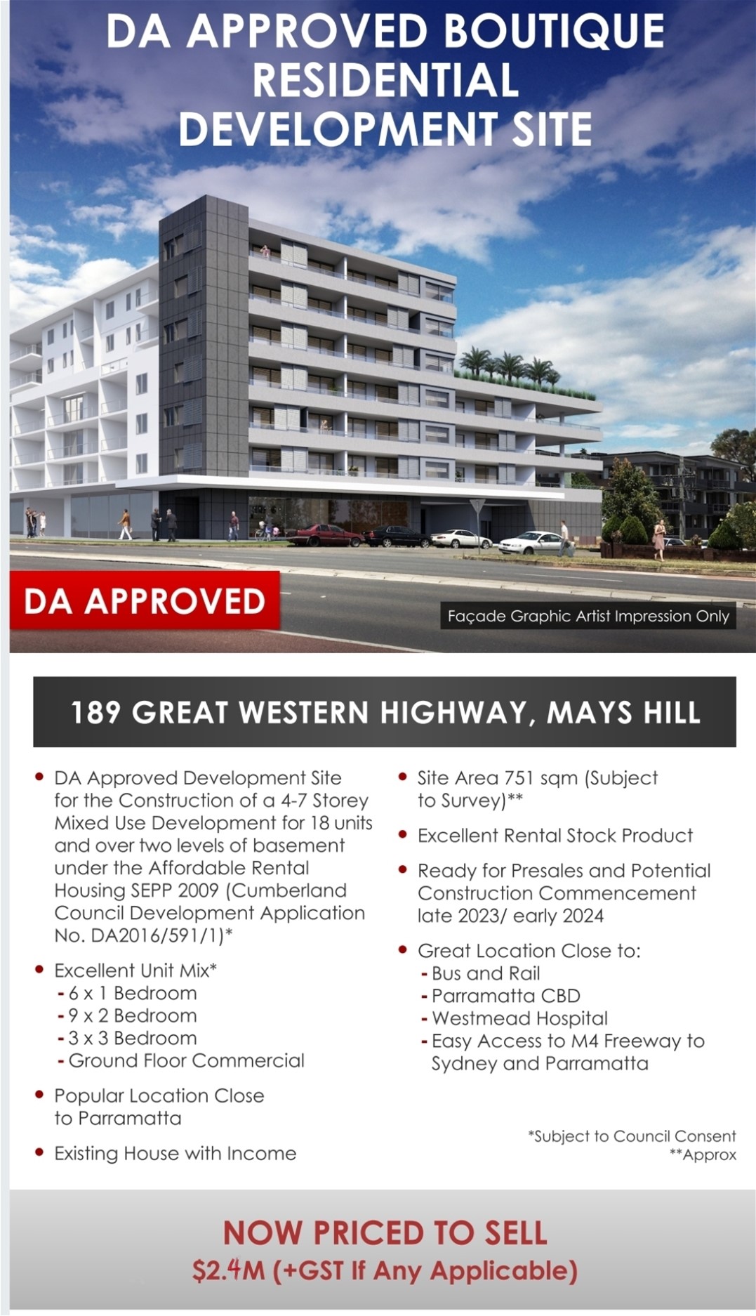 DA APPROVED BOUTIQUE RESIDENTIAL DEVELOPMENT 12