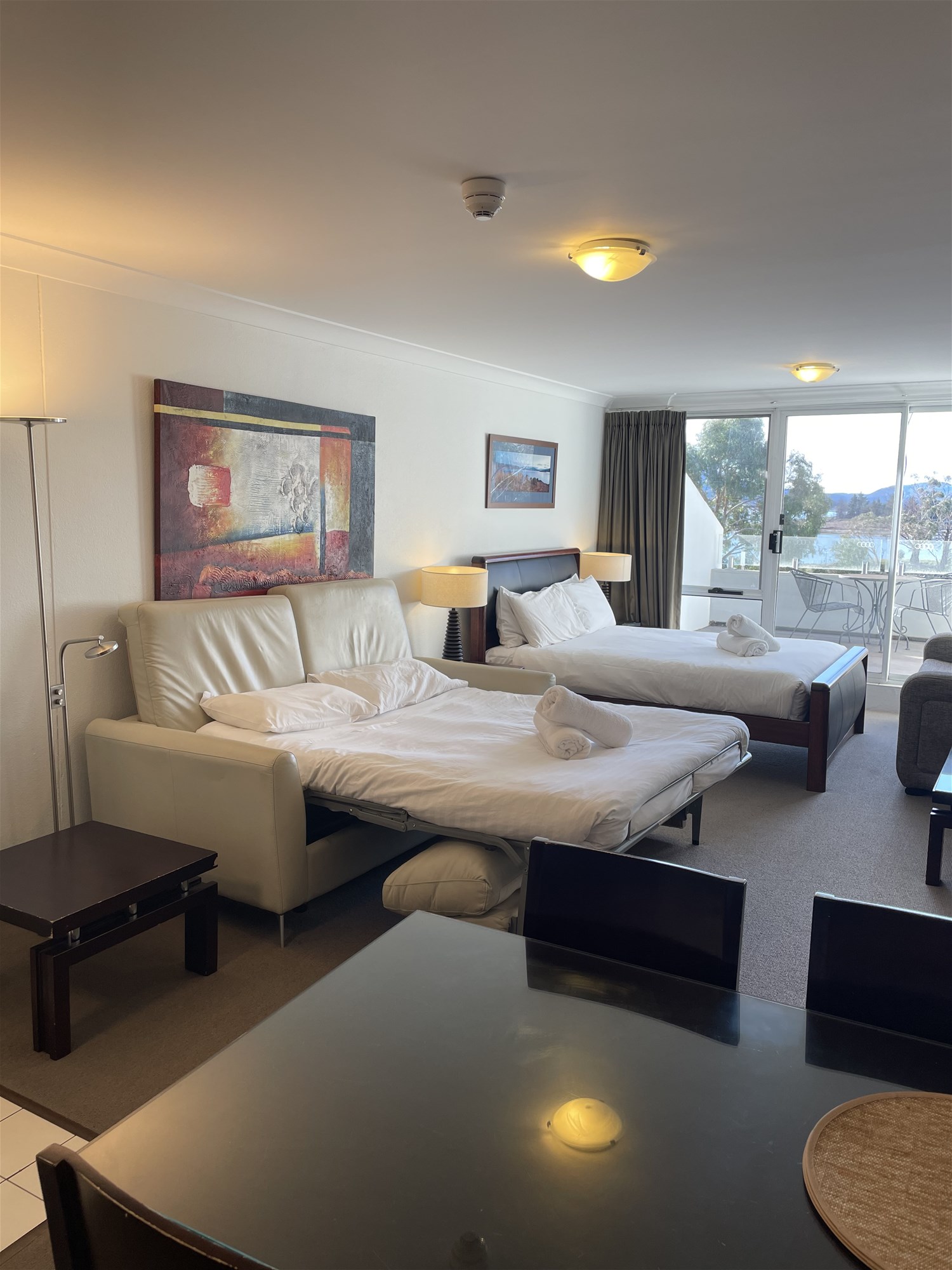 Large lakefront studio apartment at 3