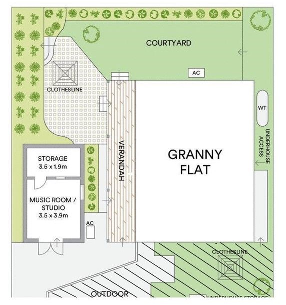 Modern 2 Bed/1.5 Bath Granny 3