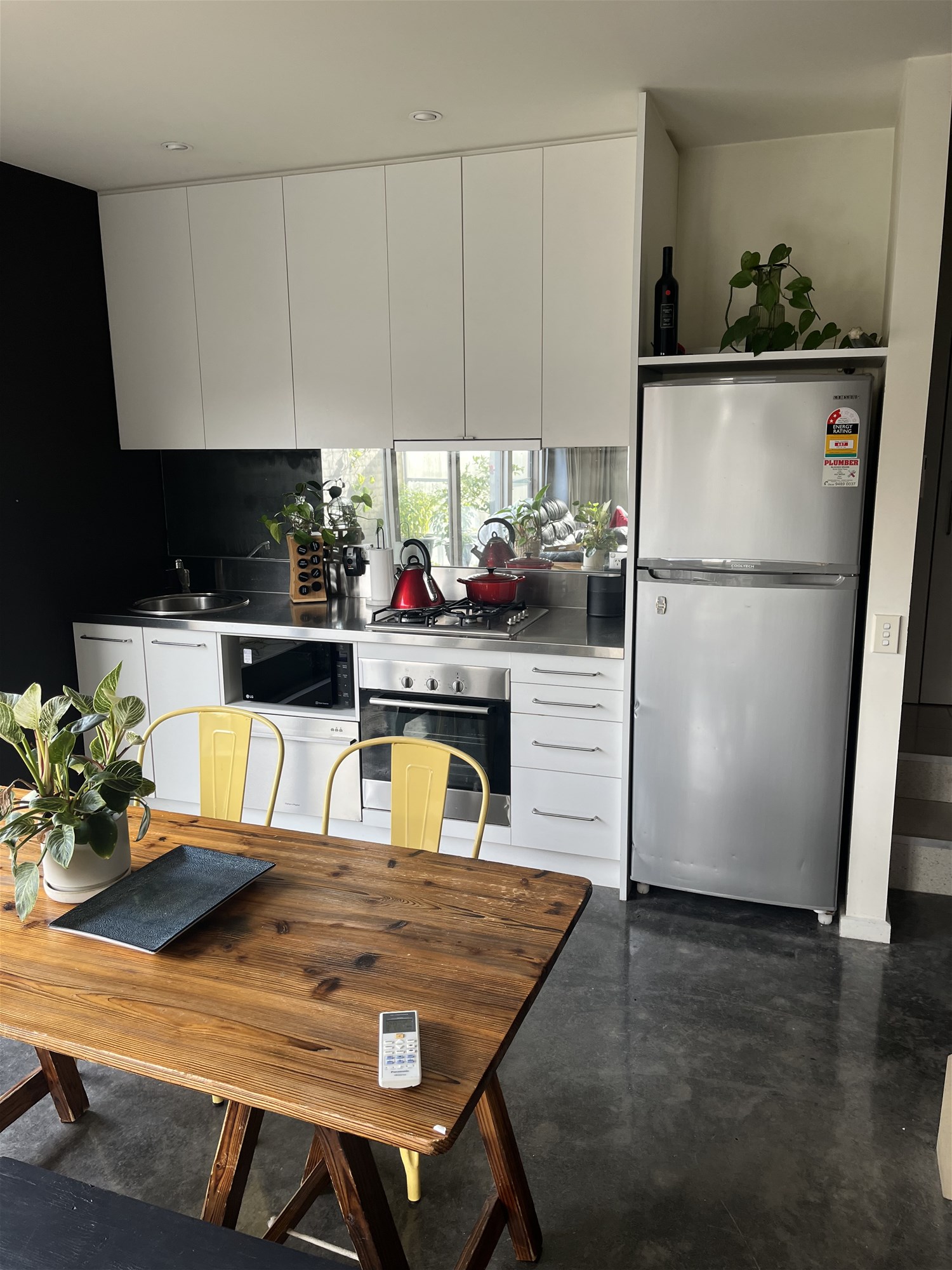 modern loft apartment with tree 14