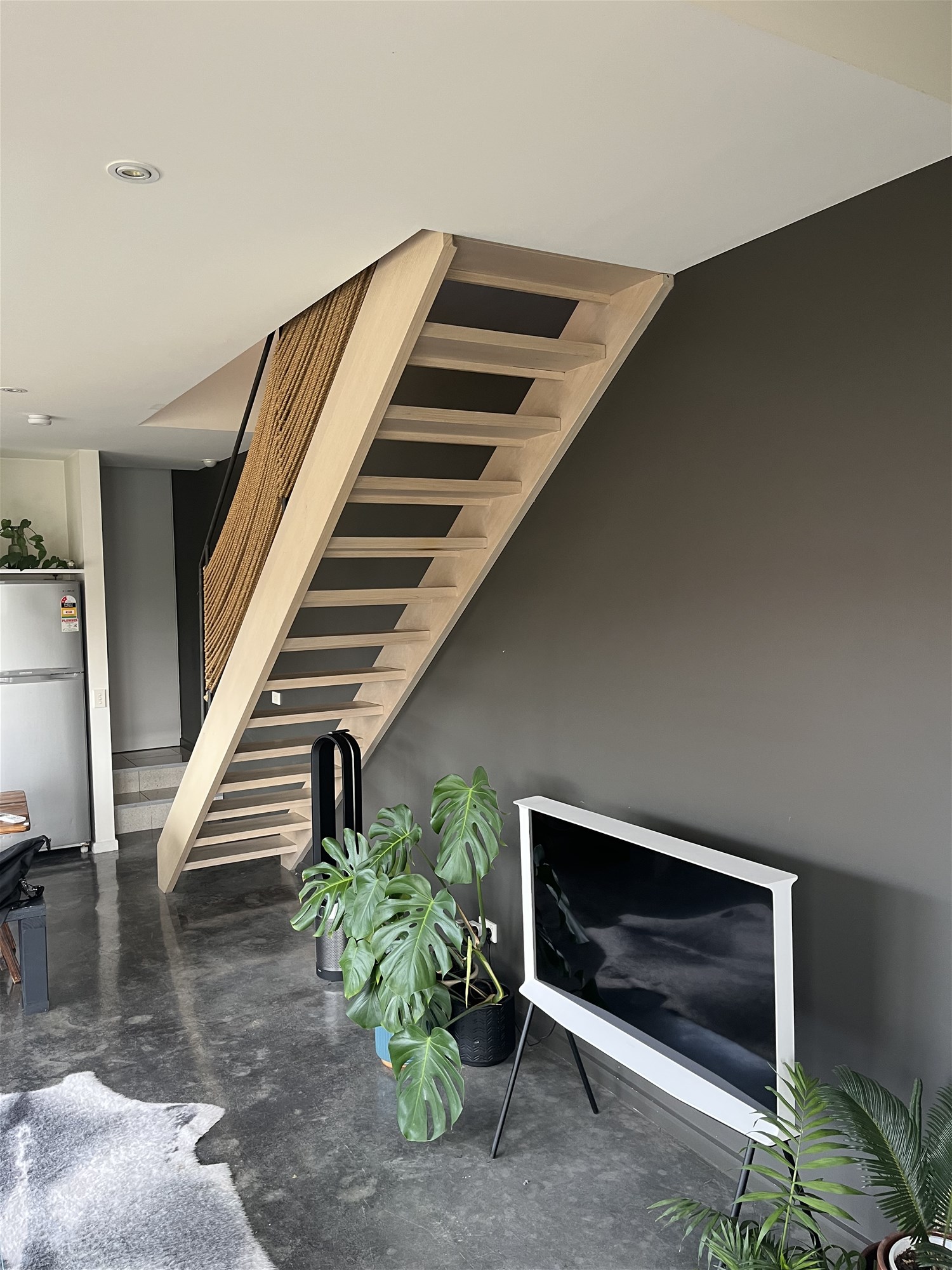 modern loft apartment with tree 19