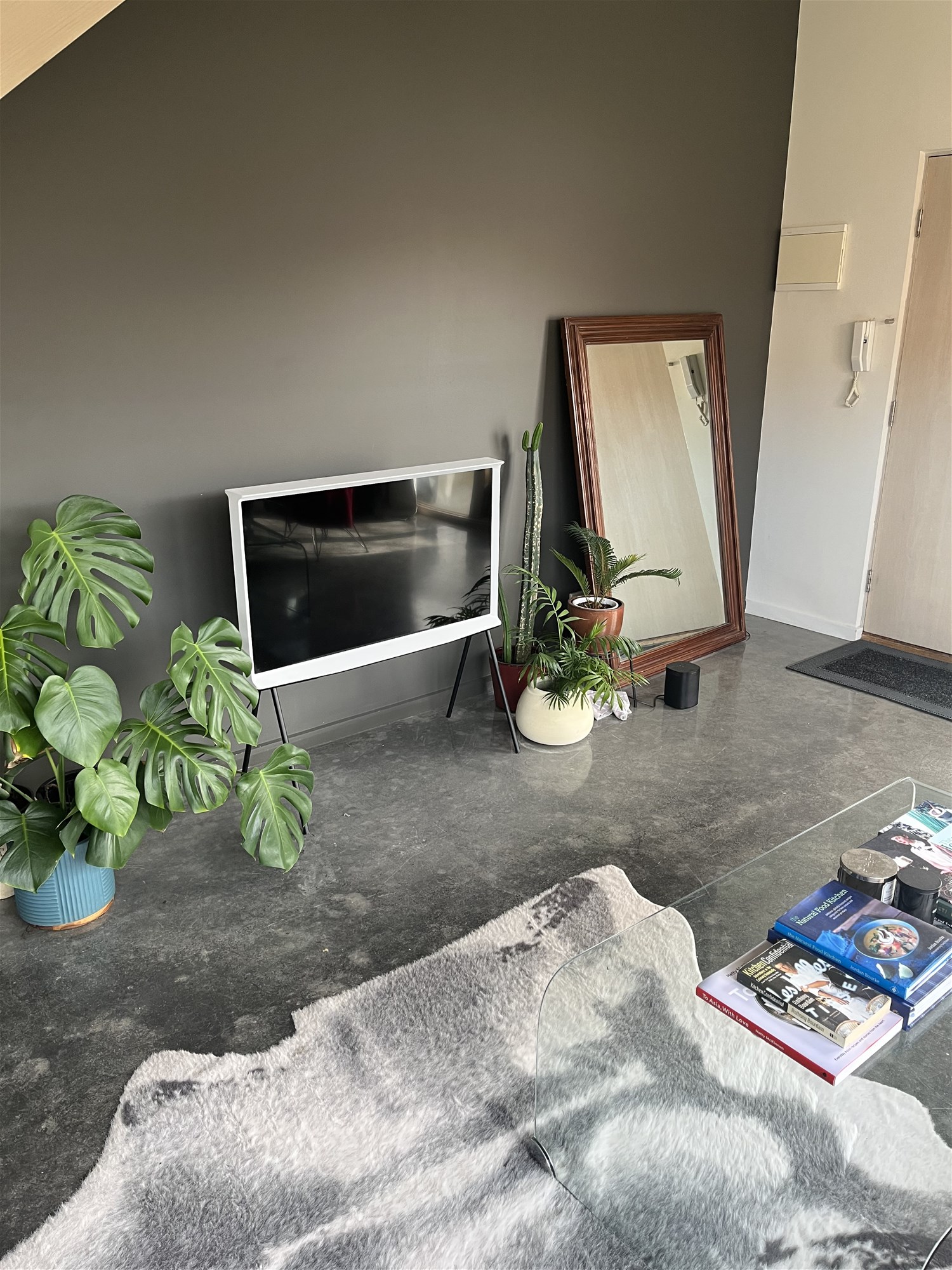 modern loft apartment with tree 21